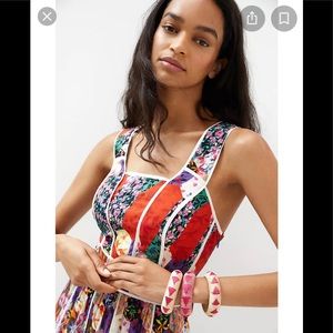 NWT Anthropologie Square Neck Floral Maxi Dress 💜